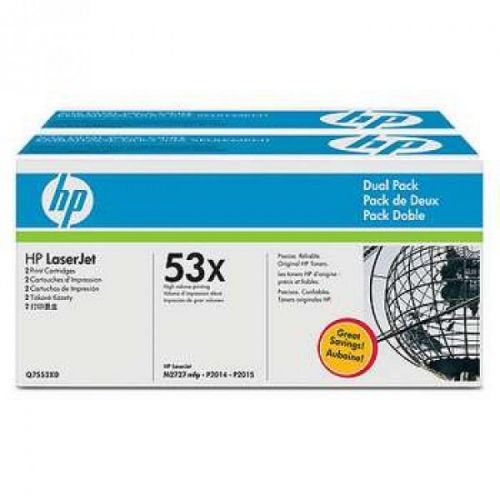 Оригинальный картридж HP Q7553XD (черный)  Двойная упаковка 2*7k