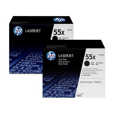 Оригинальный картридж HP CE255XD (черный)  Двойная упаковка 2*12.5k
