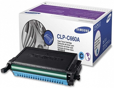 Оригинальный картридж Samsung CLP-C660A (голубой)  2к