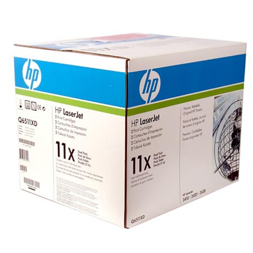 Оригинальный картридж HP Q6511XD (черный)  Двойная упаковка 2*12k